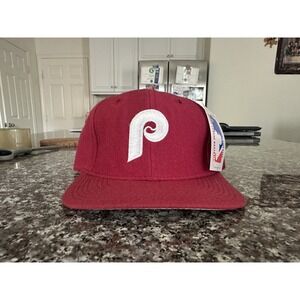 Sports Specialties Philadelphia Phillies Hat‎ Cap Men 6 5/8 Red Wool Vintage NWT